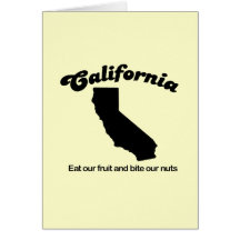 Lema de California - coma nuestra fruta y muerda n Tarjetas