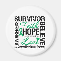Lema de los supervivientes del cáncer de hígado iman para frigorífico