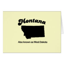 Lema de Montana - Dakota también del oeste Tarjetón