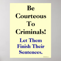 Lema divertido de la ley y del crimen posters