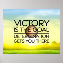 Lema SUPERIOR de la victoria del béisbol Posters