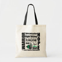 Lemas de la lucha del guerrero del cáncer de hígad bolsas