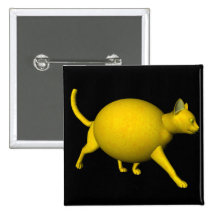 Lemoncat amarillo fresco pin