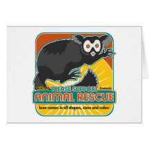 Lemur animal del rescate felicitación