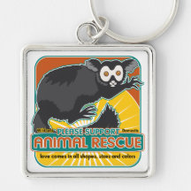 Lemur animal del rescate llavero personalizado