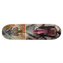 Lengua de bostezo de los colmillos del tigre patinetas personalizadas