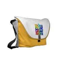 Lengua de la paz/hebreo, árabe, inglés bolsa de mensajería