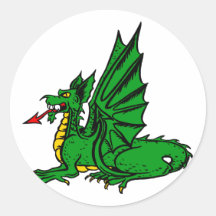 Lengua roja coa alas side.png del dragón etiquetas redondas