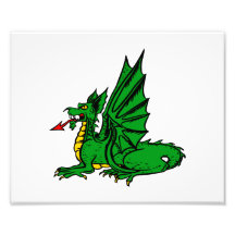 Lengua roja coa alas side.png del dragón impresiones fotograficas