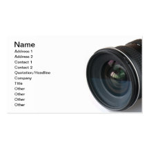 Lense de la foto plantilla de tarjeta personal