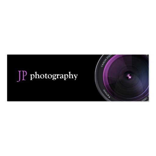Lente de cámara profesional del fotógrafo plantillas de tarjeta de negocio