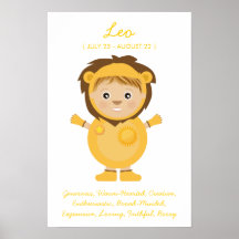 Leo - poster del horóscopo del muchacho