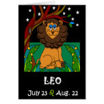 LEO - TARJETA DE FELICITACIÓN DEL ZODIACO