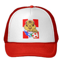 León africano danés o suizo del fútbol gorras