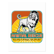 León animal del rescate postal