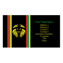 León B/Card del reggae Plantilla De Tarjeta Personal