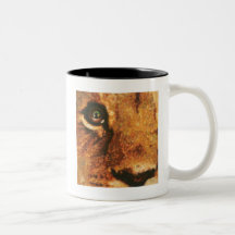 León Cub con la reflexión del arco iris en su ojo Taza De Café