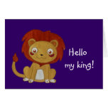 León del Watercolour Felicitaciones