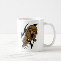 León enojado taza