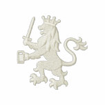 León heráldico con la taza de cerveza polo bordado