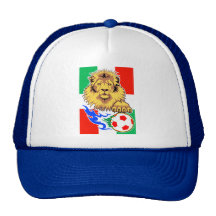 León italiano, mexicano o húngaro del fútbol gorros bordados
