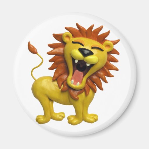León que ruge imán de nevera