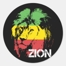 León Zion Pegatinas Redondas