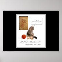Leonardo da Vinci amó gatos Poster
