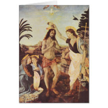 Leonardo de da Vinci - El bautismo de Cristo Felicitacion