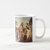 Leonardo de da Vinci - El bautismo de Cristo Taza