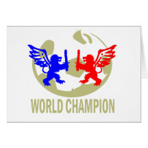 LEONES DEL CAMPEÓN DEL MUNDO DEL FÚTBOL TARJETAS