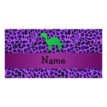 Leopardo conocido personalizado de la púrpura de D Tarjeta Fotográfica