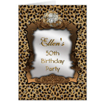 Leopardo del juerguista del cumpleaños de la invit