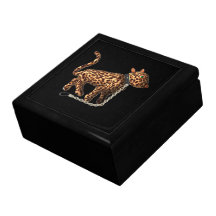 Leopardo encadenado por Valxart.com Caja De Joyas