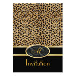 Leopardo exótico de las impresiones de la invitaci