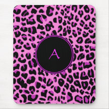 Leopardo rosado Mousepad