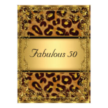 Leopardo y oro fabulosos en la fiesta de cumpleaño invitación