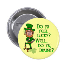 Leprechaun bebido afortunado duro divertido pins