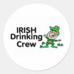 Leprechaun de consumición irlandés del equipo pegatinas  