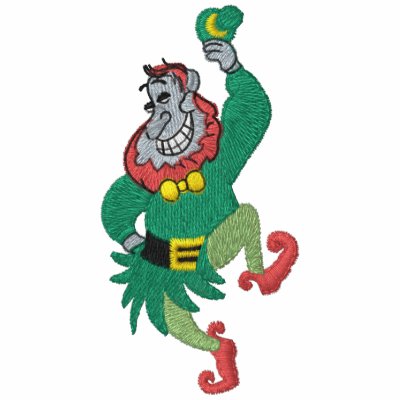 Leprechaun del baile sudadera bordada con serigrafia