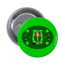 Leprechaun del chica del Redhead del día del St Pa Pin