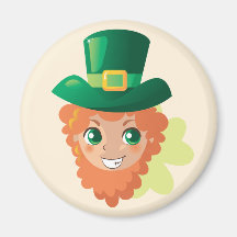 Leprechaun del día de St Patrick Imán De Frigorifico
