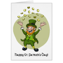 Leprechaun del día de St Patrick tarjetas