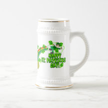 Leprechaun feliz del día del St Patricks Tazas De Café