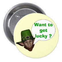 Leprechaun irlandés divertido pin