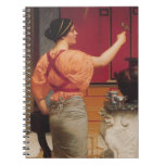 Lesbia con su bella arte del gorrión libro de apuntes con espiral
