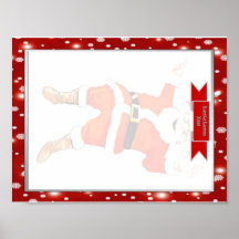 Letra a la plantilla de Papá Noel Posters