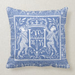 Letra azul H del castillo francés medieval francés Almohadas