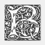 Letra B - imán de William Morris