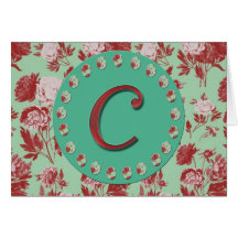 Letra C del vintage Tarjetas